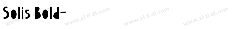 Solis Bold字体转换